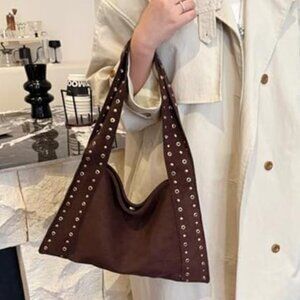 Suede Purses for Women Large Suede Handbag Slouchy Tote Bag Hobo